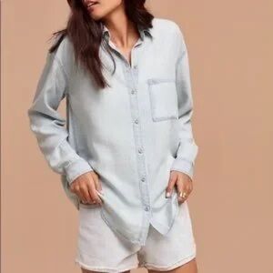 Aritzia Community Lyocell Button Down Shirt